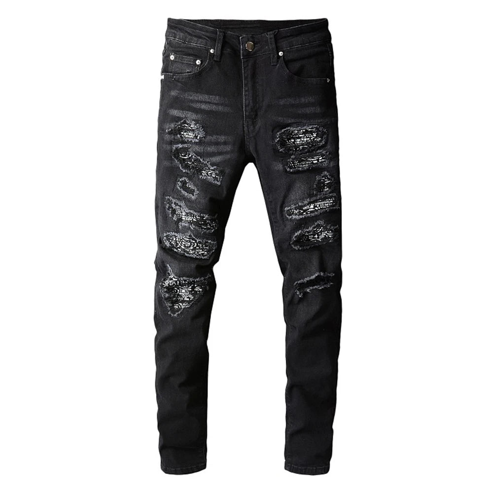 Black Bandana Jeans