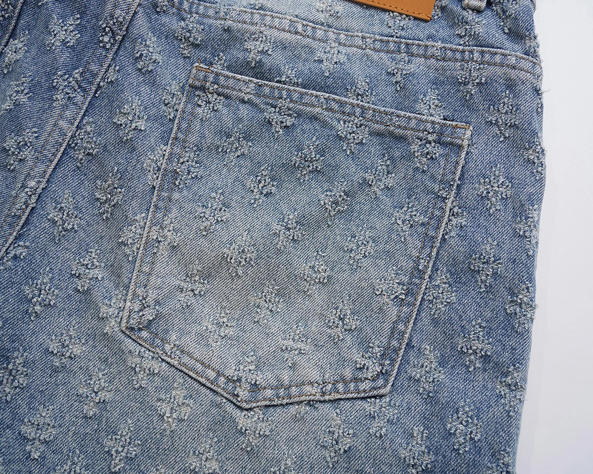 Monogram Fade Stacked Jeans