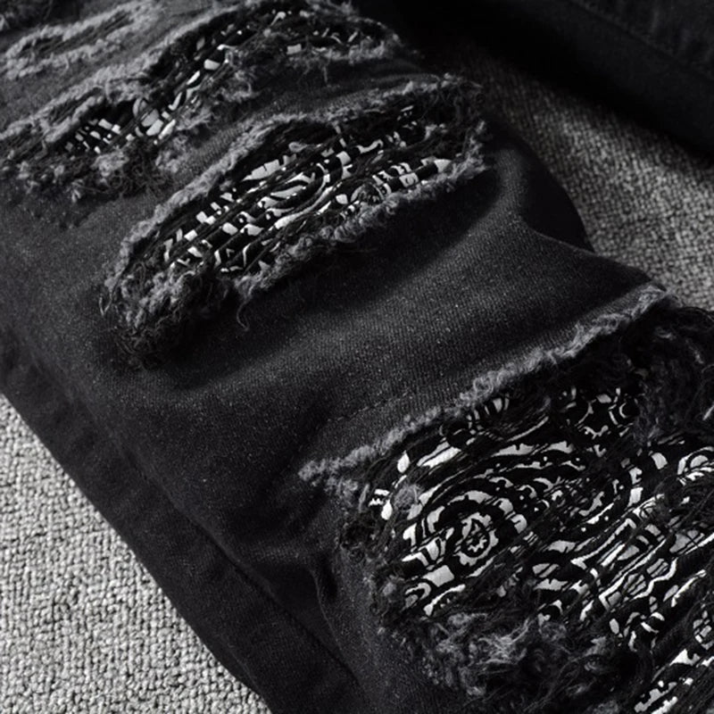 Black Bandana Jeans