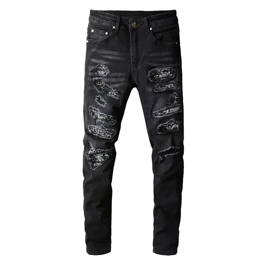 Black Bandana Jeans
