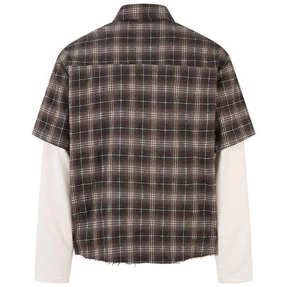 BLSSD Layered Plaid Shirt – Brown
