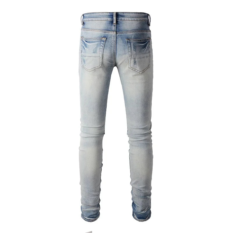 Leather Patches Jeans