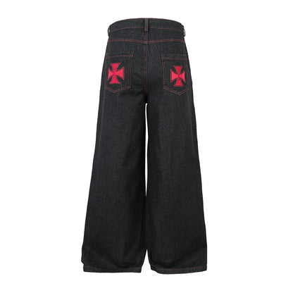 Crimson Cross Denim