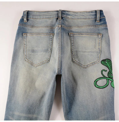 Green Snake Jeans
