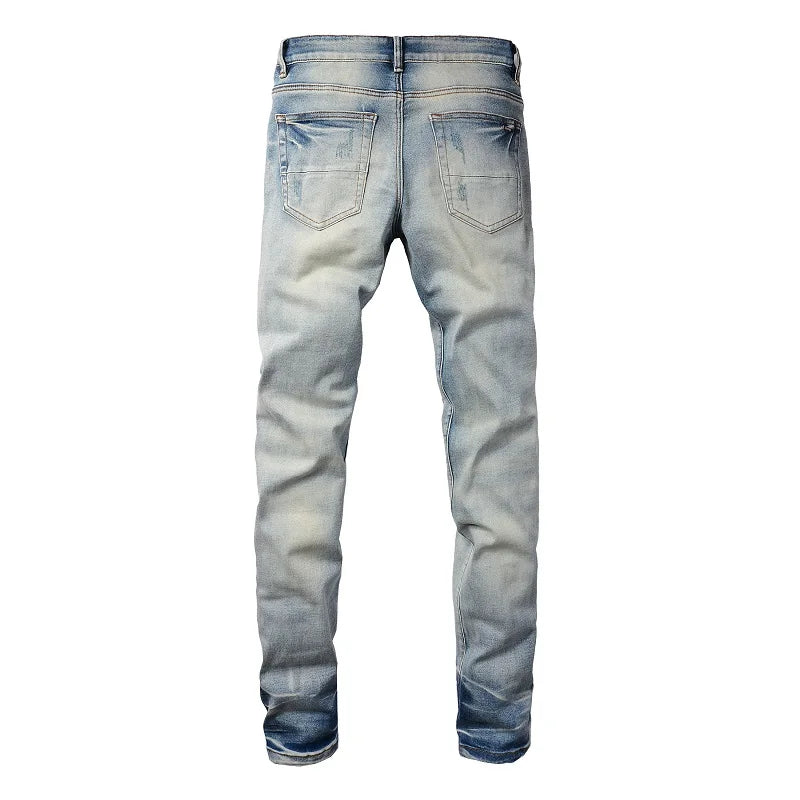 Leather Patches Jeans