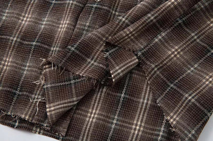 BLSSD Layered Plaid Shirt – Brown