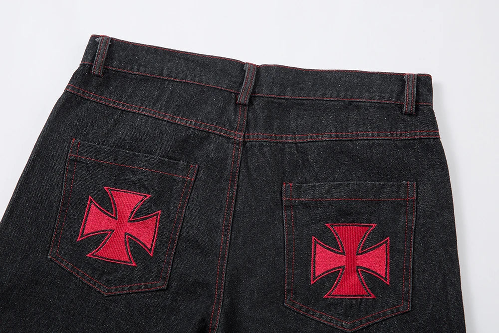 Crimson Cross Denim