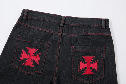 Crimson Cross Denim