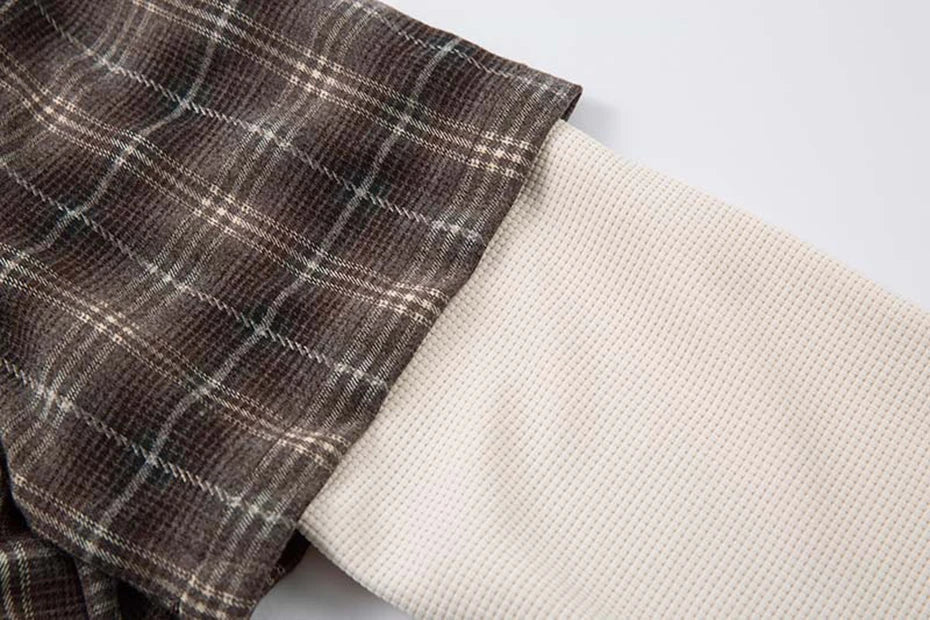 BLSSD Layered Plaid Shirt – Brown