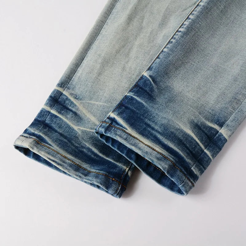 Leather Patches Jeans