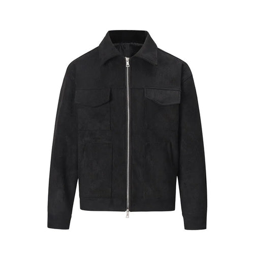Suede Work Jacket - Black